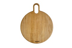 Hena Yuvarlak Kesme Tahtası - Doğal Masif Ahşap