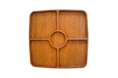 Niheng Beş Bölmeli Sunum Tahtası - Doğal Masif Ahşap