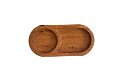 Didar İki Bölmeli Sunum Tahtası - Doğal Masif Ahşap