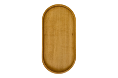 Berra Oval Servis Tabağı - Doğal Masif Ahşap