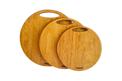 Miskal Kesme Tahtası Seti - Doğal Masif Ahşap