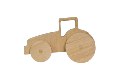 Traktör 01 Oyuncak Araç - Doğal Masif Ahşap