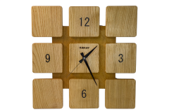 Sema Duvar Saati - Doğal Masif Ahşap