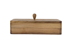 Kişiselleştirilebilir Buse Mücevher Kutusu - Doğal Masif Ahşap